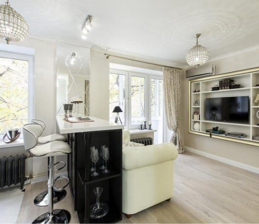 Красивый и современный интерьер квартиры-студии