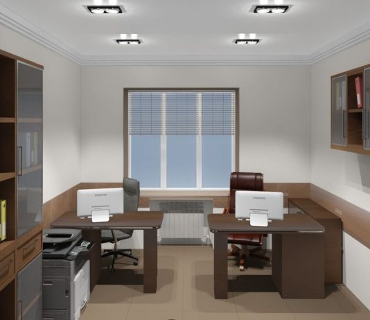 Дизайн рабочего кабинета в офисе