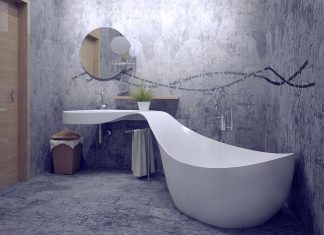 Интерьер маленькой ванной комнаты