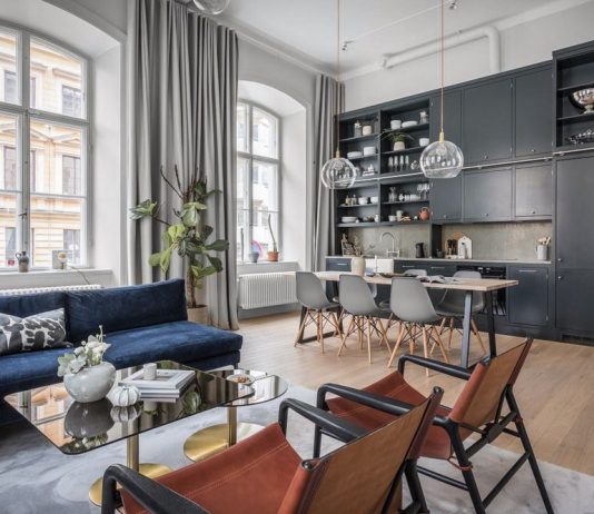 Сочетание цветов в интерьере: серый