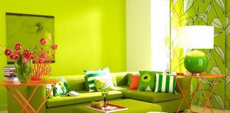 Зеленый цвет в интерьере дома